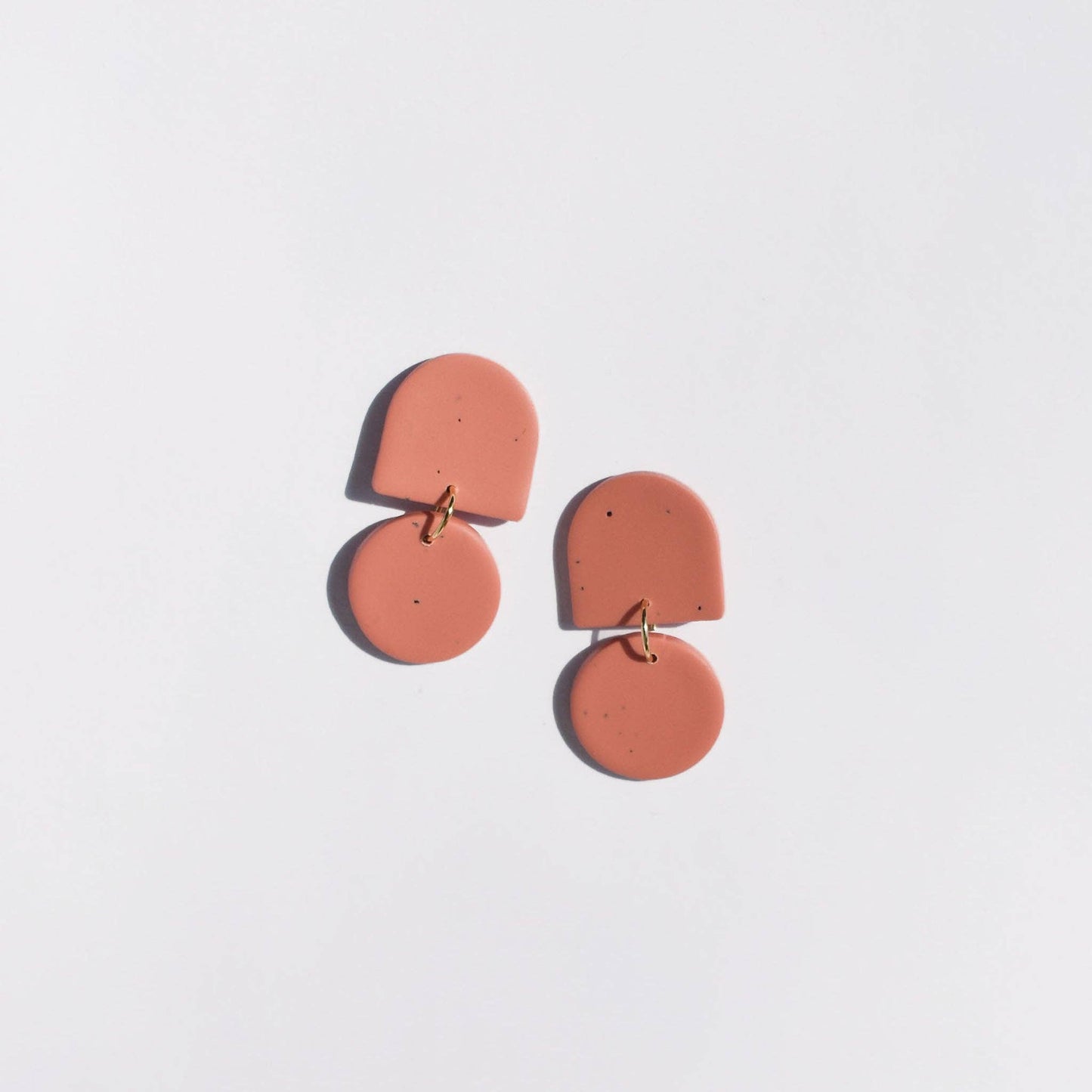Tab Circle Dangle Coral