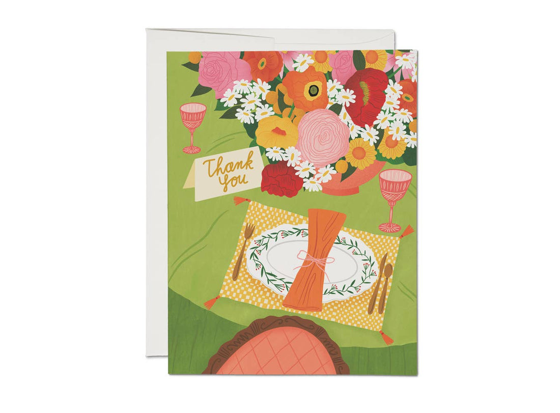 Thank You Dinner Table Greeting Card