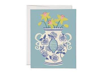Red Cap Cards - Chinoiserie Vase Mother's Day greeting card