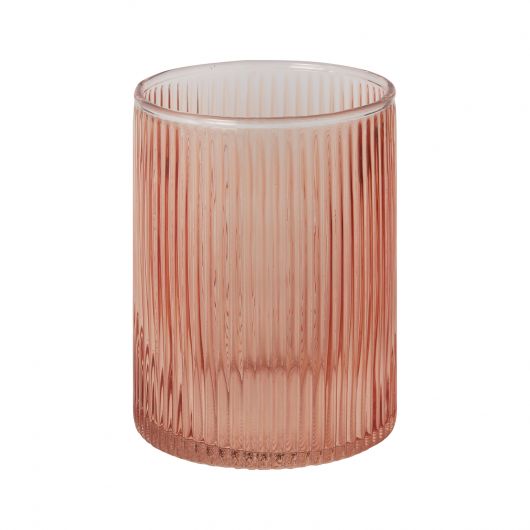 Bellini Short Vase - Coral Glass