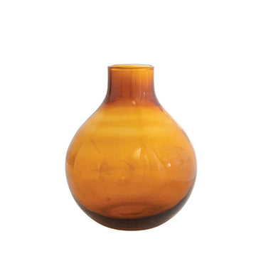 Glass Vase, Amber Color