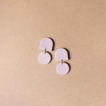 Tab Circle Dangle Pale Lavender