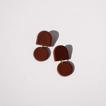 Tab Circle Dangle-Chocolate