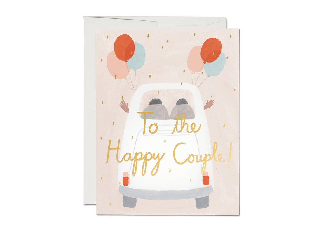 Red Cap Cards - Away They Go wedding greeting card