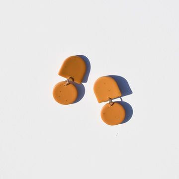 Tab Circle Dangle Golden Ochre