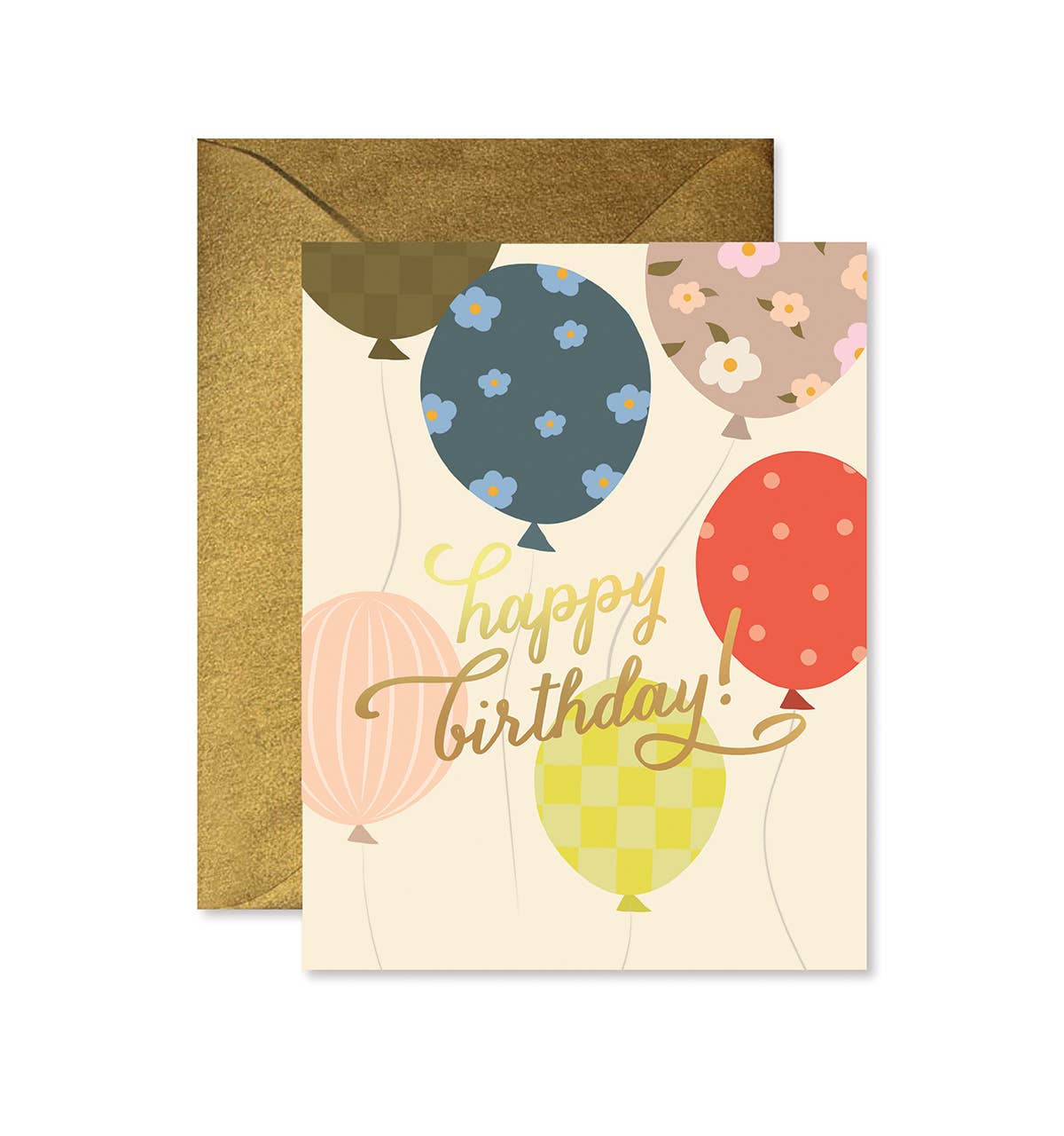 Happy Birthday Balloons Greeting Card